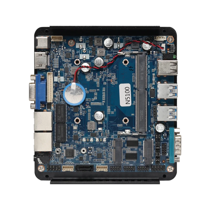 BEBEPC-Mini PC Industrial Sin ventilador, Intel Celeron N5100, DDR4, 2 LAN, 4 COM, RS232, RS485, WiFi, 4G, LTE, Windows 11/10, Linux