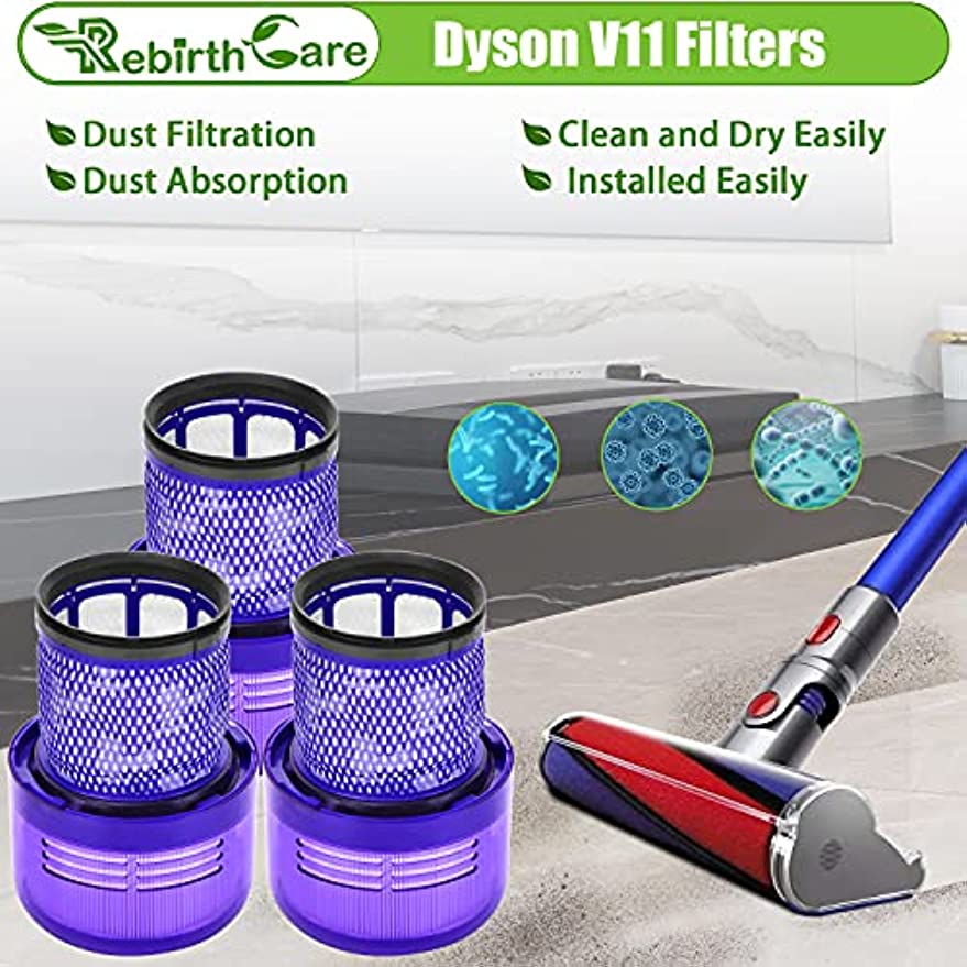 Dyson V11 V15用の洗えるHEPAフィルター、掃除機交換部品、Dyson V11用コードレス掃除機フィルター