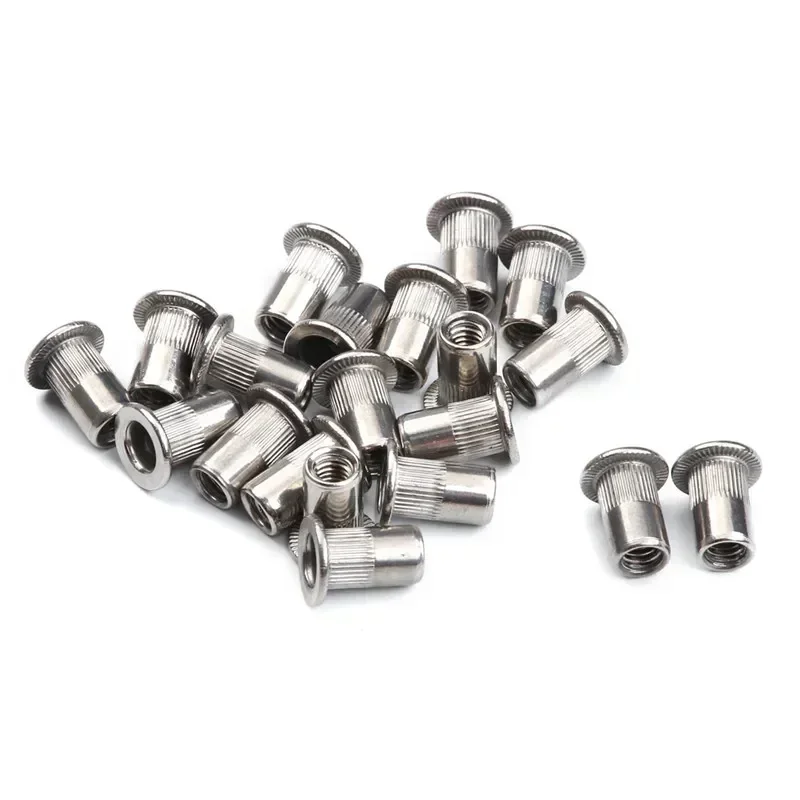 50/93 Chiếc M3/M4/M5/M6/M8/M10 Thép Không Gỉ/Thép Carbon rivnut Countersunk Tán Đinh Hạt Lắp Nutsert Dẹt Mũ Đội Đầu Đinh Tán Hạt