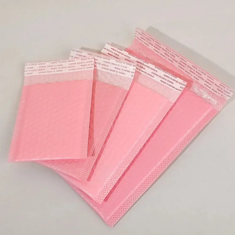 50-10PCS สีดํา/สีชมพูซองจดหมายฟอง Bubble Mailers จัดส่งแพคเกจบรรจุภัณฑ์ Mailing ของขวัญ Self Seal เบาะซองจดหมายบรรจุกระเป๋า