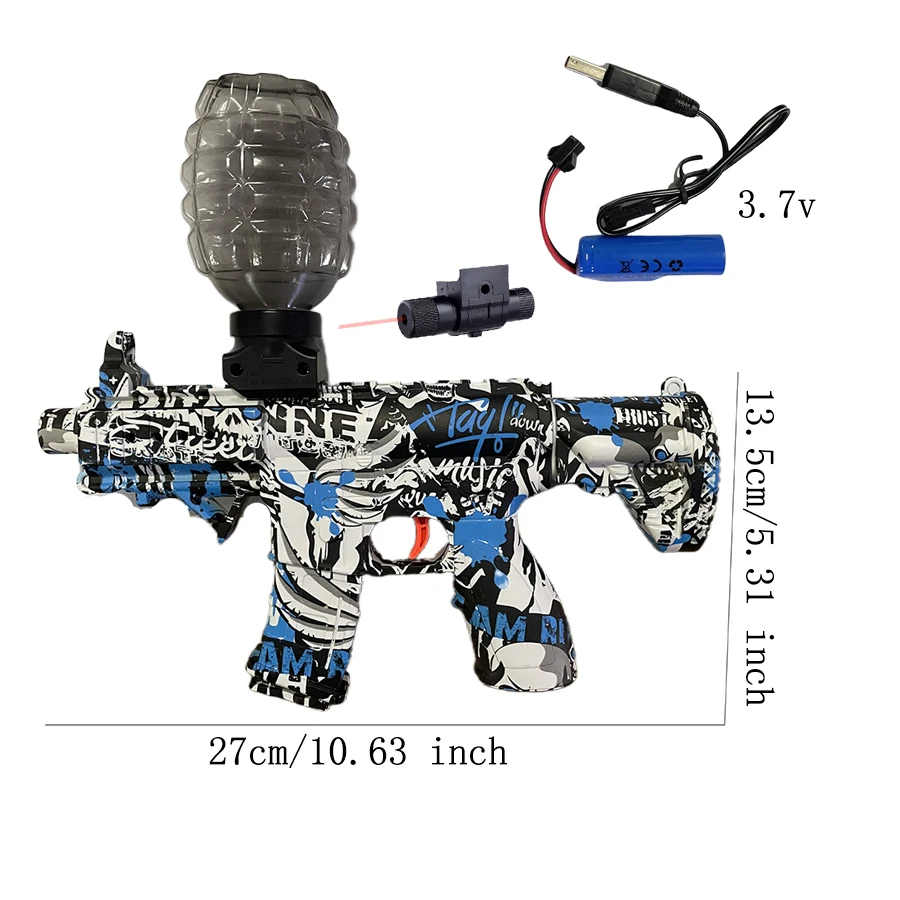 Regalo per attività all'aperto con pistola giocattolo a infrarossi Blaster elettrico con sfera in gel