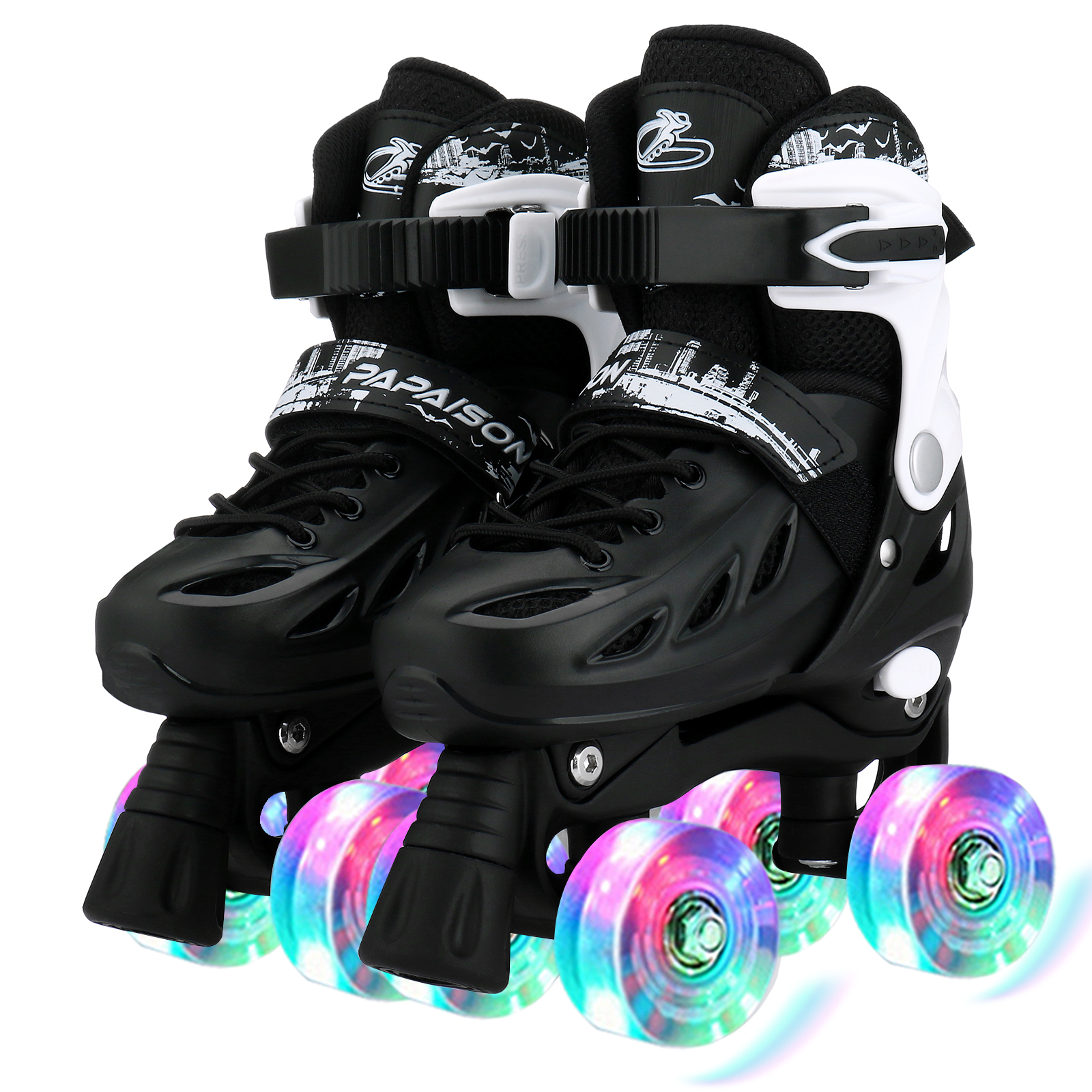 Kinder Rollschuh Schuhe 4 Rad Skating Sport Anfänger Rollschuhe Kinder Jungen Mädchen Unisex Sport Flash Schuhe Turnschuhe Rollen