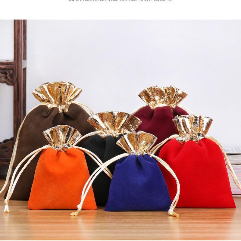 Saco do armazenamento do veludo do cordão, presente, serapilheira, pacote da jóia, forma