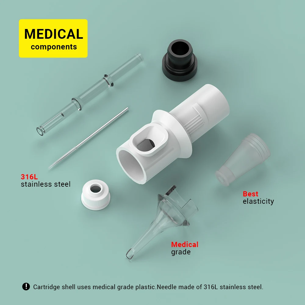 Quelle 50 sztuk wkład do tatuażu okrągła wkładka Shader 0.30/0.35MM jednorazowe sterylizowane bezpieczne igły do ​​tatuażu makijaż dla tatuażysty