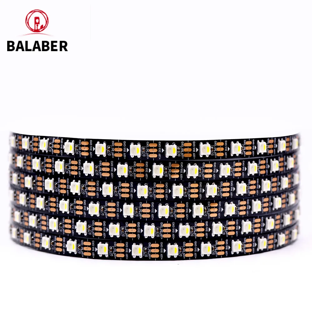 Sk6812 DC 12V RGBW RGBWW 5050SMD direccionable independiente 30/60/144 LED/m IP30/65/67 cable PCB negro/blanco 1-5 metros