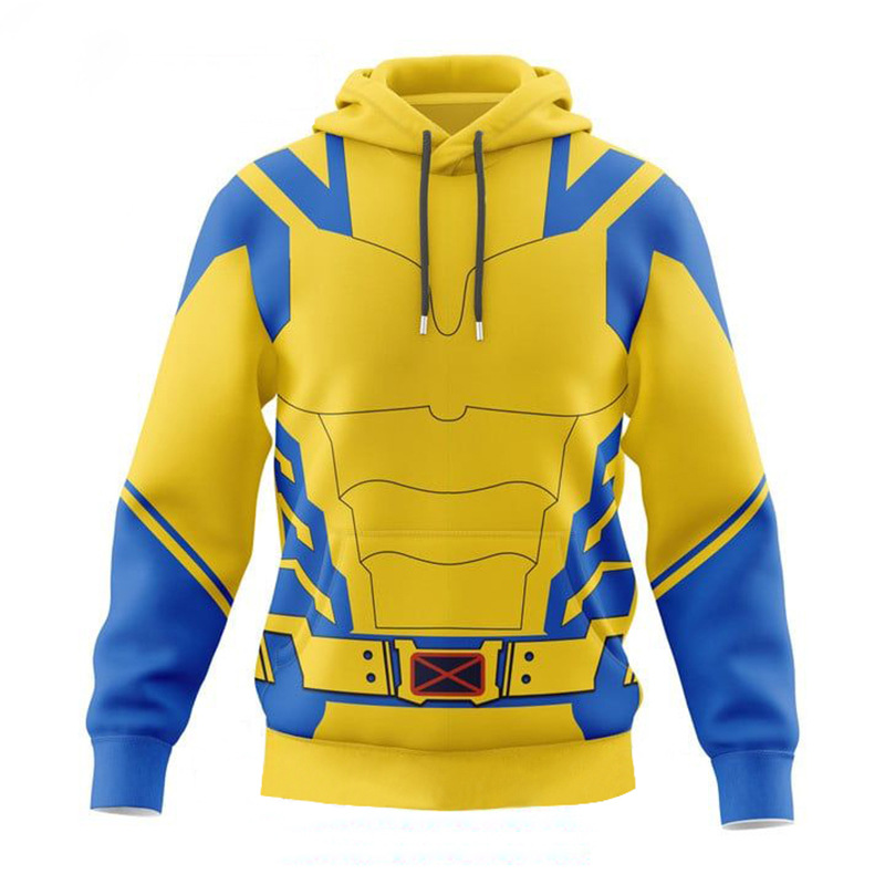 Deadpool wolverine hoodies para adulto super-herói cosplay traje 3d impressão halloween carnaval pulôver moletom jaqueta com zíper