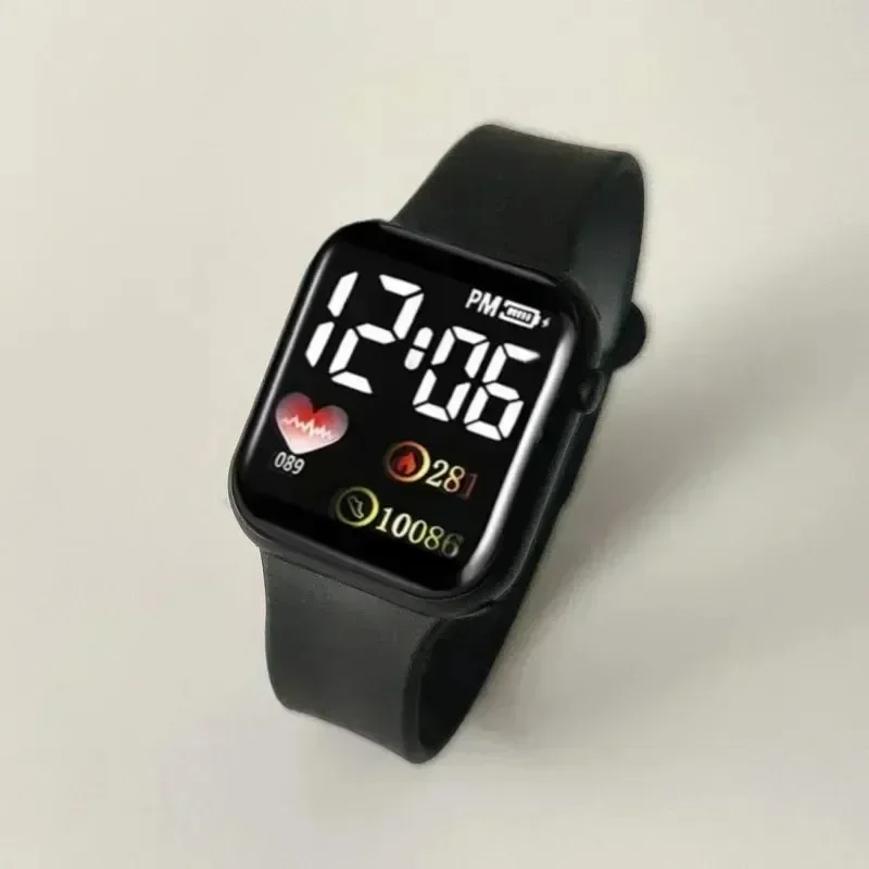 Nuevo reloj electrónico LED cuadrado de arcoíris resistente al agua Digital deportes al aire libre estudiantes reloj electrónico reloj femenino