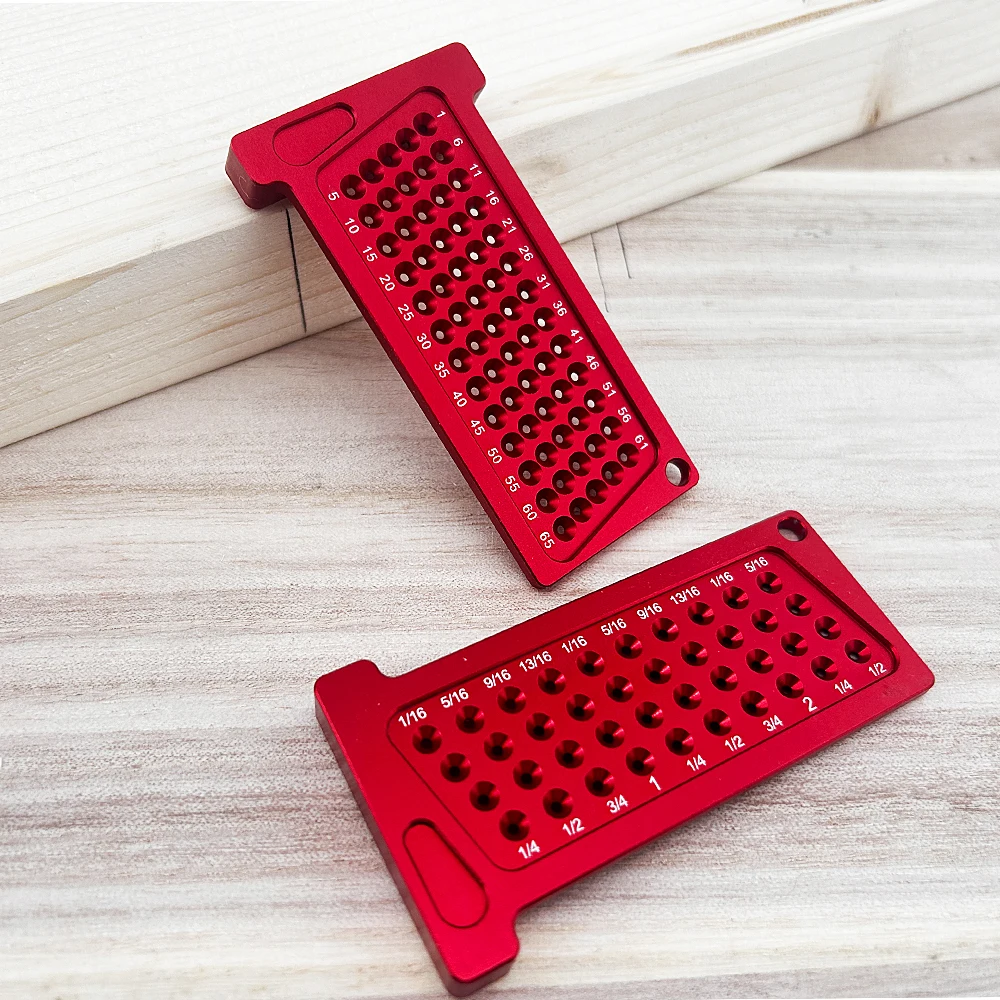 Measuring Tools Precision T-type Hole Ruler Aluminum  Ruler Woodworking Metric/Inch Mini  Crossed-out Hole Scribing Tool