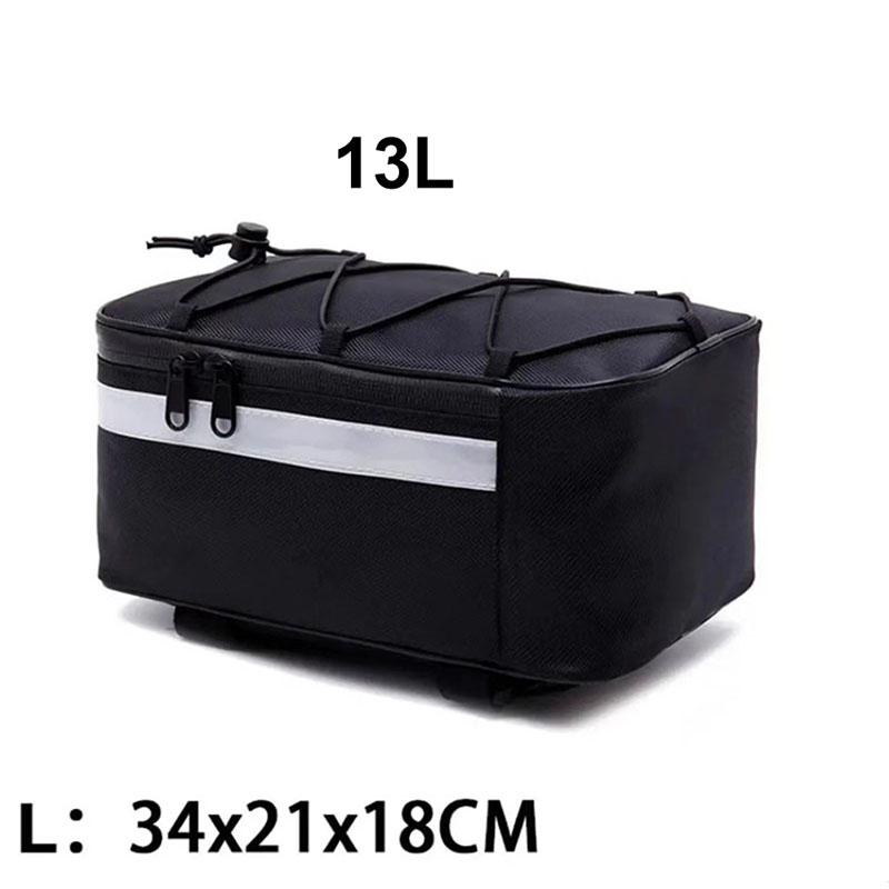ポータブル自転車トランクバッグ自転車ラックリアバッグ 13L/9L/5L 後部座席サドルサイクリング反射荷物キャリア