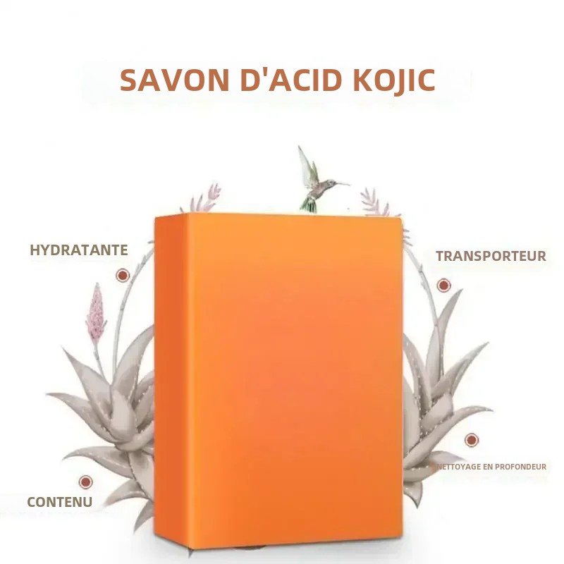 Savon éclaircissant pour la peau à l'acide kojique, 100g, avec glutathion, savon blanchissant éclaircissant fait à la main pour le visage, 3 Options de couleur disponibles