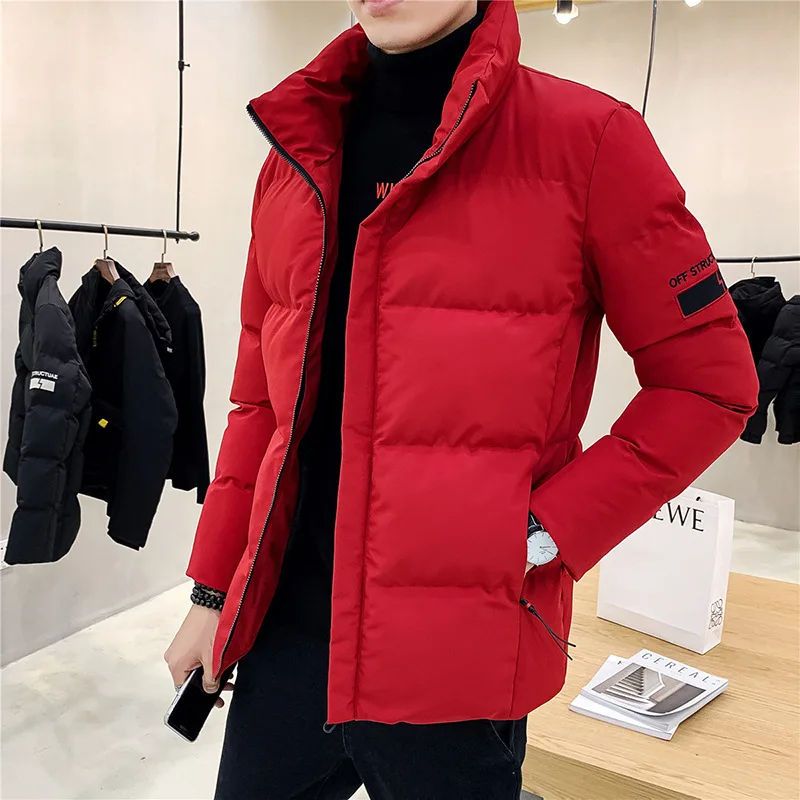男性用の厚手のパフジャケット,ダウンコットン,パッド入りコート,暖かい服,冬服,2022