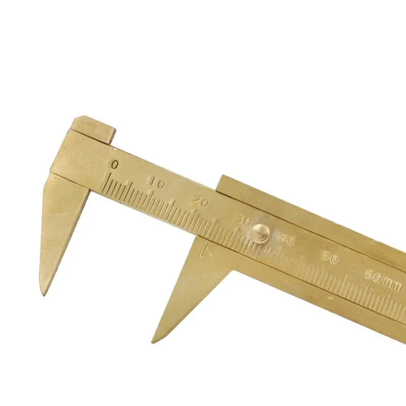 Mini righello scorrevole in ottone da 80/100 mm doppia bilancia calibro a corsoio in metallo micrometro forniture di misurazione di precisione