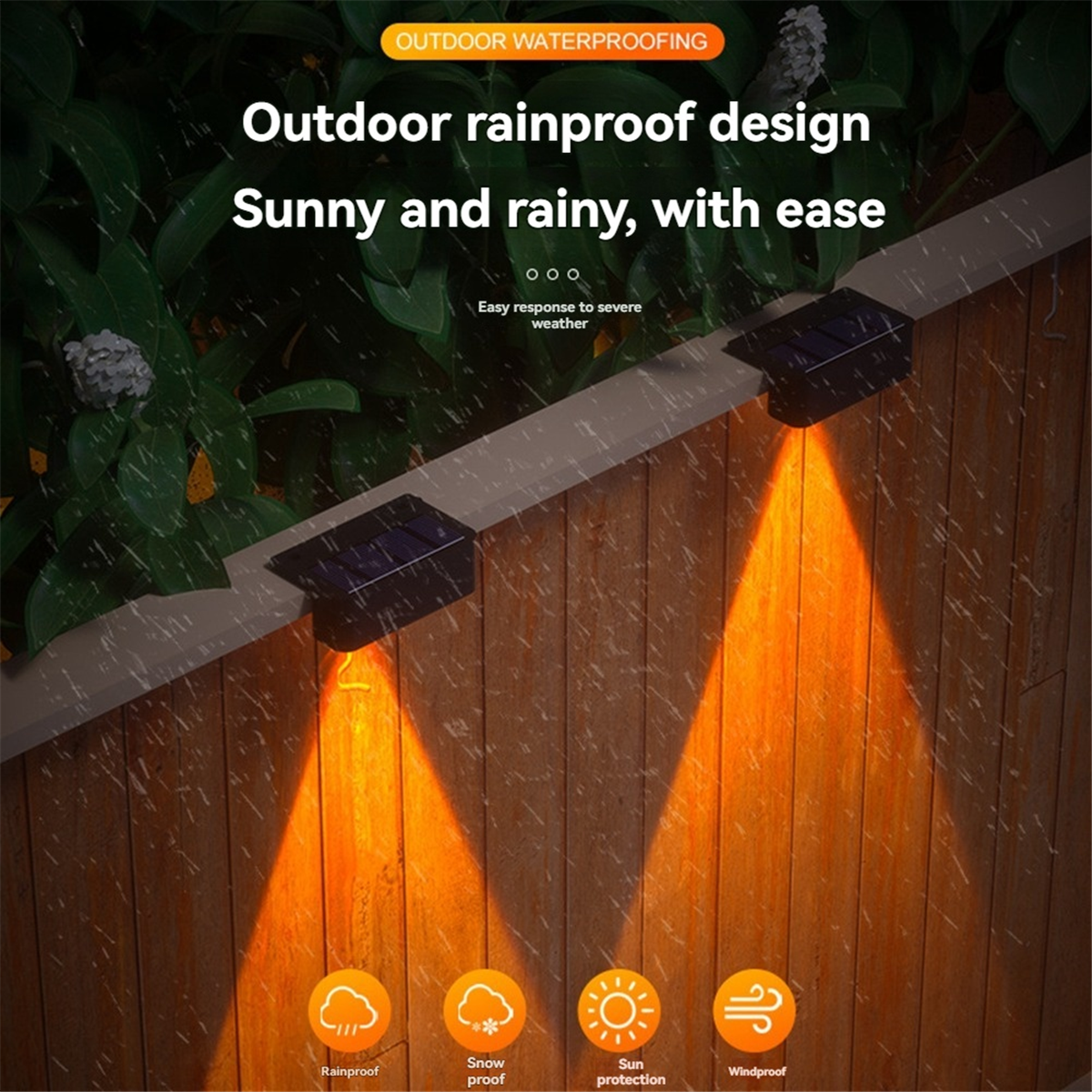 BAAU 4 個 LED ソーラーウォールランプ階段ライト屋外照明フェンスポーチ装飾ランプステップフェンス庭庭暖かい光