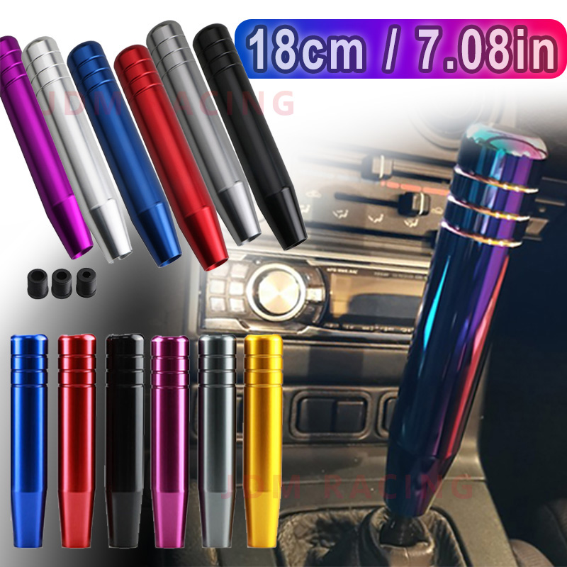 18 センチメートル車のユニバーサルギアシフトノブ MT ギアスティックレバーシフターノブハンドルアルミ拡張ギアシフターギアヘッドノブマニュアル