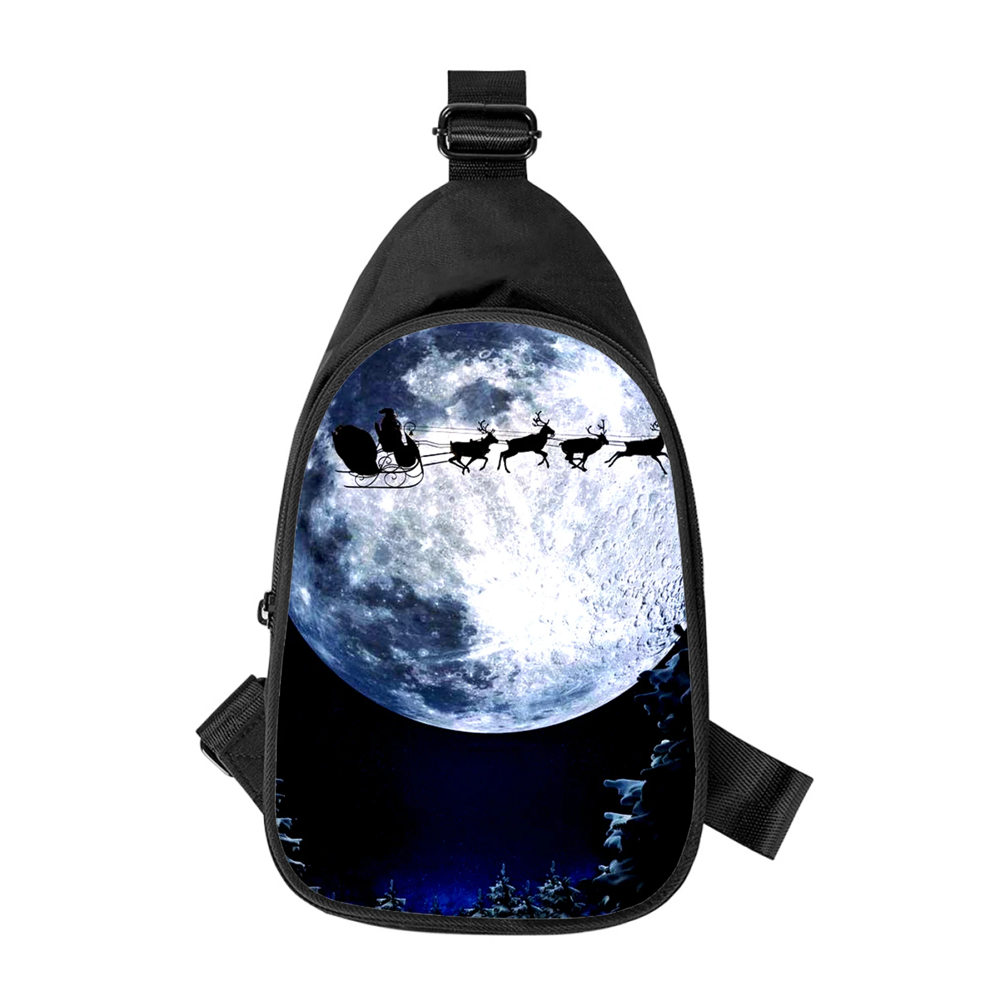 Weihnachten Santa Claus 3D-Druck neue Männer Kreuz Brusttasche diagonal Frauen Umhängetasche Ehemann Schule Taille Pack männliche Brust Pack