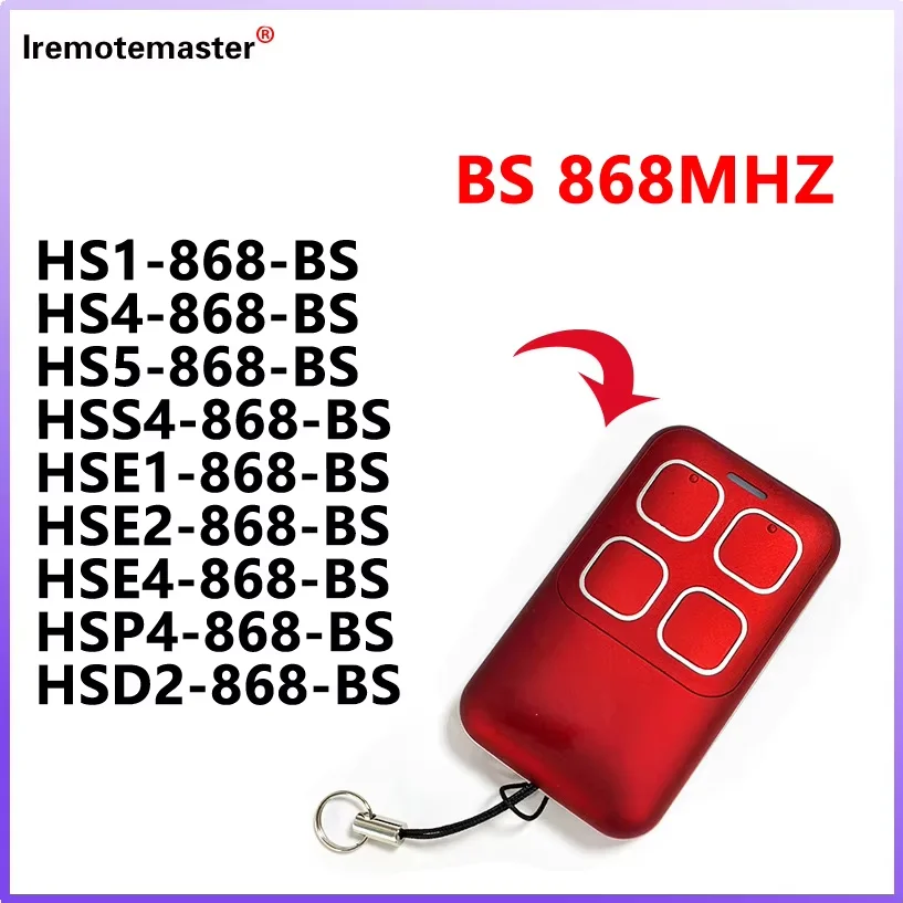 2025 New For BS Series 868 Mhz Gate Remote Control 868MHz HSE2 HSE4 HSE1 HS4 Two buttons For BS BiSecur Remote Control