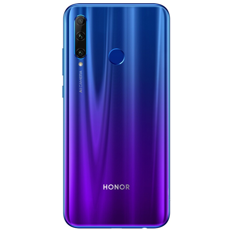 HONOR 20i smartphone firmware global Haisi Qilin 710 EMUI 9.0.1 reconhecimento de impressão digital câmera frontal de 6,21 polegadas 32MP telefone usado