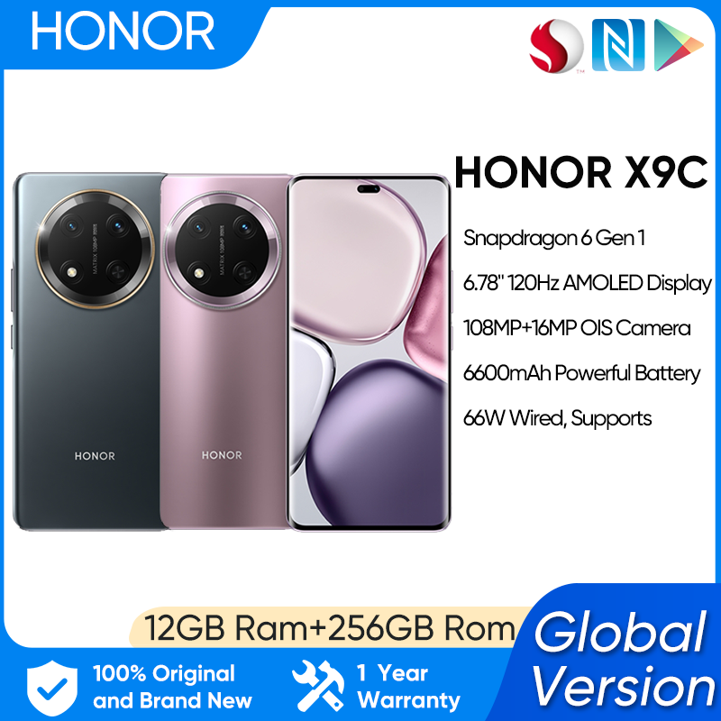 2024 HONOR X9C 5G versión Global Snapdragon 6 Gen 1 6,78 "120Hz AMOLED PWM pantalla 6600mAh batería potente cámara OIS de 108MP