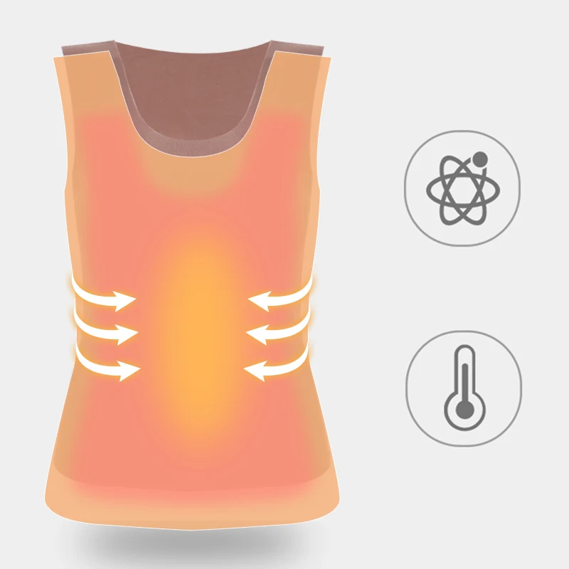 Phụ Nữ Mùa Đông Ấm Quần Lót Nhiệt Bên Trong Mặc Áo Vest XL-3XL Thủy Thủ Đoàn Cổ Xe Tăng Cao Cấp Nhiệt Áo Không Tay Cơ Thể Thon Gọn Quần Lót Không Đường May