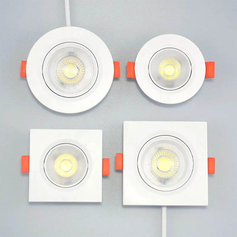 Lámpara LED de techo con ángulo ajustable, focos giratorios, iluminación interior, color blanco, 5W, 7W, 9W, 12W, 3W, AC220V, 110V, 10 piezas