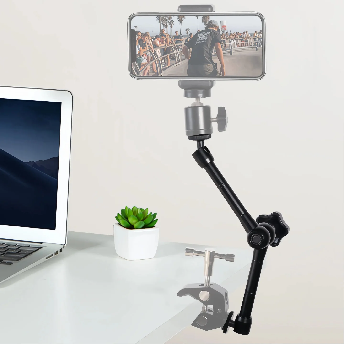 Brazo mágico articulado de 7 o 11 pulgadas + súper abrazadera para cámara DSLR Rig a Monitor LCD, accesorios de cámara con luz de vídeo LED