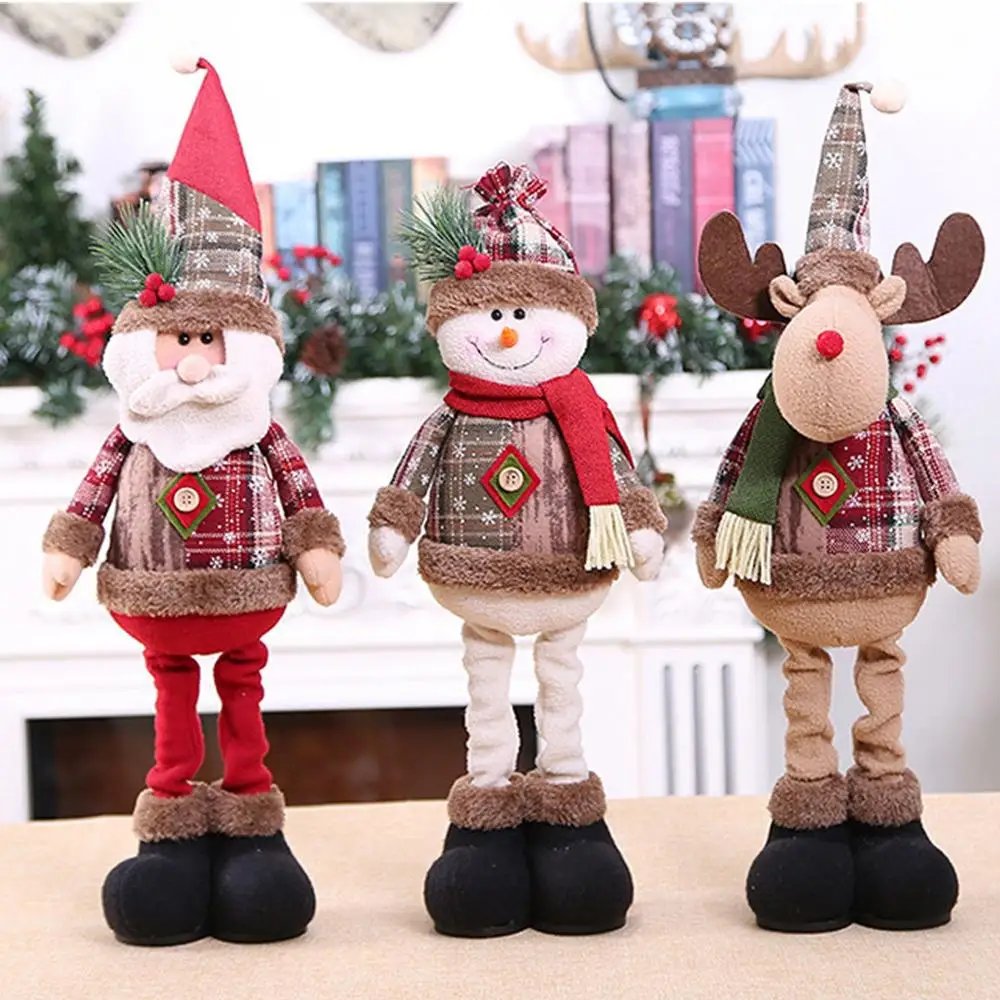 Navidad Santa Doll adornos navideños para el hogar 2024 mesa adornos navideños Navidad Natal Noel decoración de Año Nuevo 2025 regalos