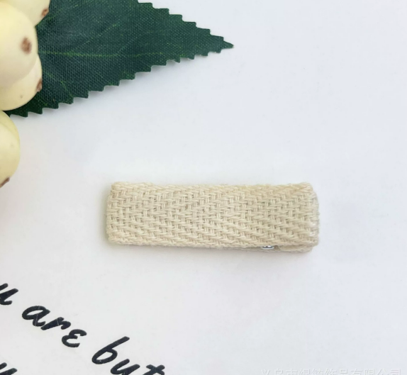 Accesorio de pinza para el pelo de algodón color caramelo