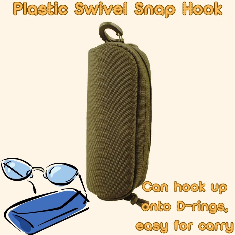 Scatola per occhiali con custodia rigida in nylon tattico per esterni con scatola di protezione del sistema Molle Borsa per occhiali da sole
