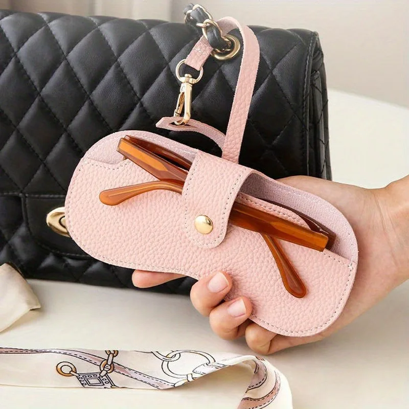 1pc 유행과 다목적 안경 보관 가방 압력 방지 및 휴대용 안경 클립 아이 박스 여성용 휴대용 안경