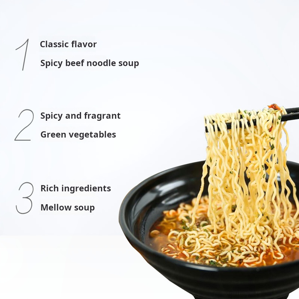 Kang Shi Fu, Spicy Beef Instant Noodles, Pack of 5, 104g/pack