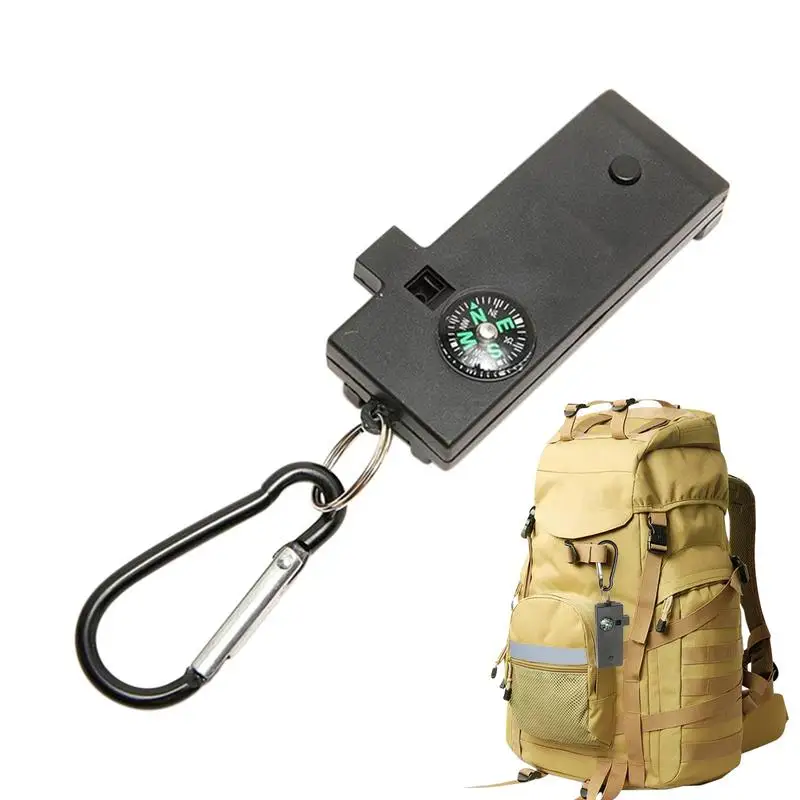Camping Whistle 5 In 1 Portable Telescope Rescue Whistle Survival Gear Whistle Survival Equipment Magnifying Flashlight For