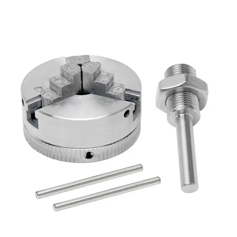 Zinc Alloy 4-Jaw/3-Jaw Lathe Chuck Connecting Rod Self Centering Wood Turning Chuck Optional Clamp for Mini Metal Lathe
