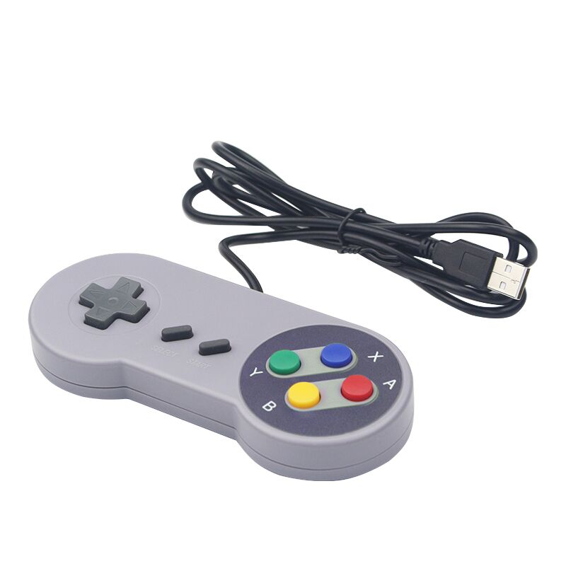 2 Chiếc USB Chơi Game Retro Nút Chơi Game Joystick Điều Khiển Có Dây Cho Linux SNES Máy Tính Chơi Game NESPi RetroPie Windows Raspberry Pi 4B 3B + 3B