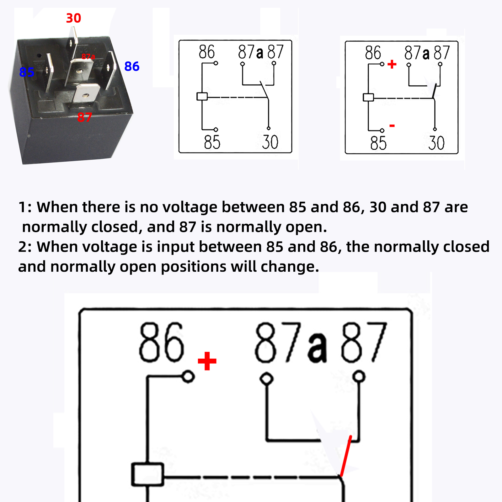 5 Stuks Automotive Relais 12V Of 24V 5Pin 40A Auto Relais Met Zwart Rood Koper Terminal auto Relais Socket Spdt Harnas Kabel