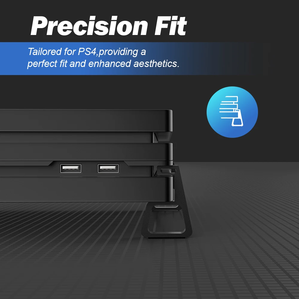 Tectinter suporte de versão horizontal de resfriamento para ps4/slim/pro acessórios de console base antiderrapante suporte de montagem plana