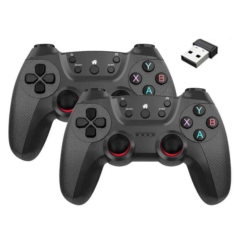 2 szt. Bezprzewodowy Kontroler do PC Bezprzewodowy Kontroler Gier Joystick do Telewizora Komputera Android PC 2.4G Gamepad Pilot