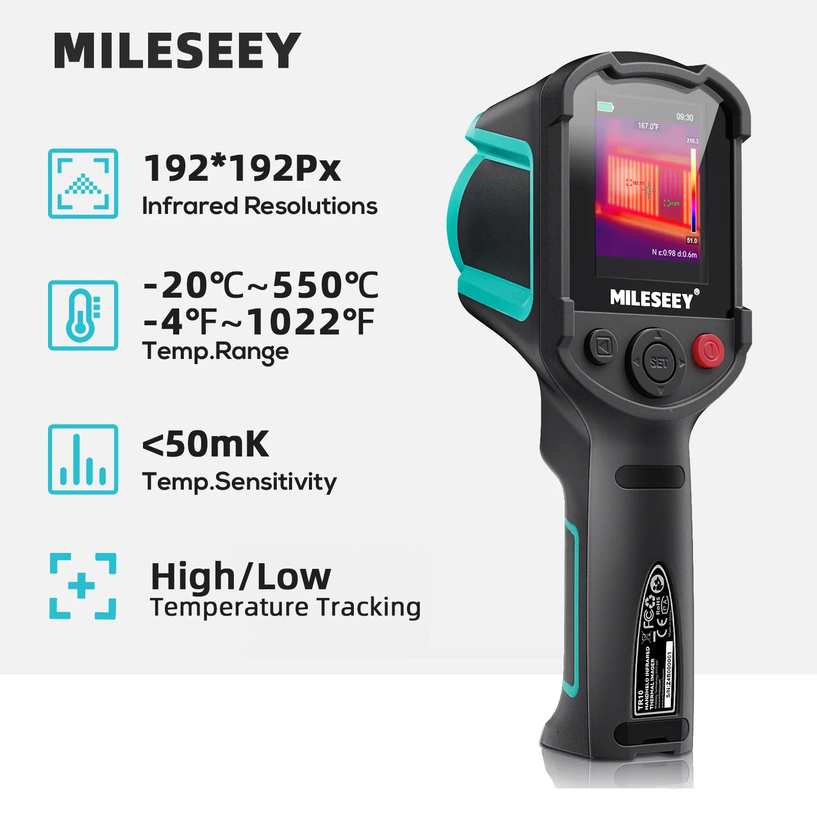 Mileseey TR120 Nhiệt Hồng Ngoại Imager Nhiệt Camera Cho Phát Hiện Rò Rỉ Di Động Camera Termica Cho Sửa Chữa Điện Tử