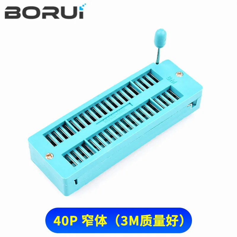 1 Cái/lốc 14 16 18 20 24 28 32 40 P Pin 2.54 MM Màu Xanh Lá Cây DIP Phổ ZIF IC Socket kiểm Tra Hàn Loại IC Ghế Khóa Zif Ổ Cắm