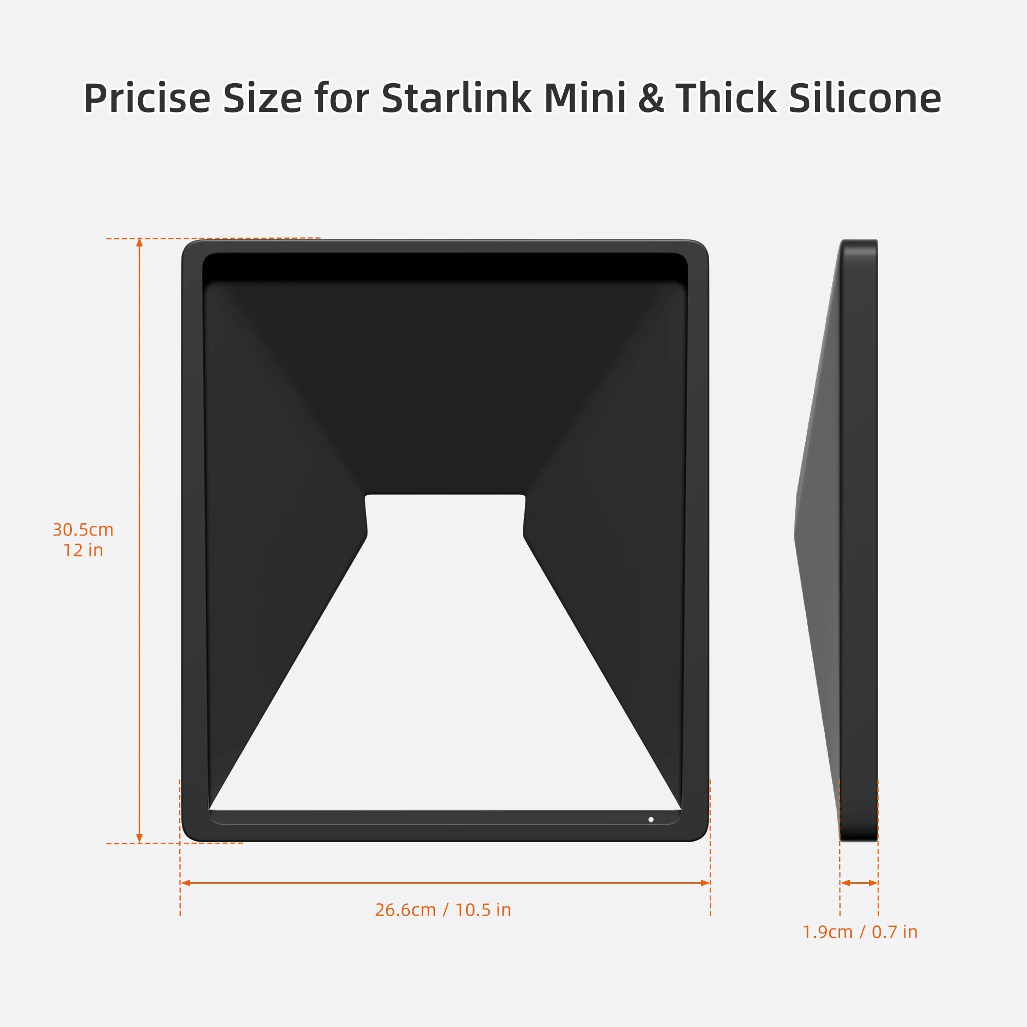 Starlink mini capa protetora de silicone luquid para mini starlink prato antena protetor preto com anti-reflexo