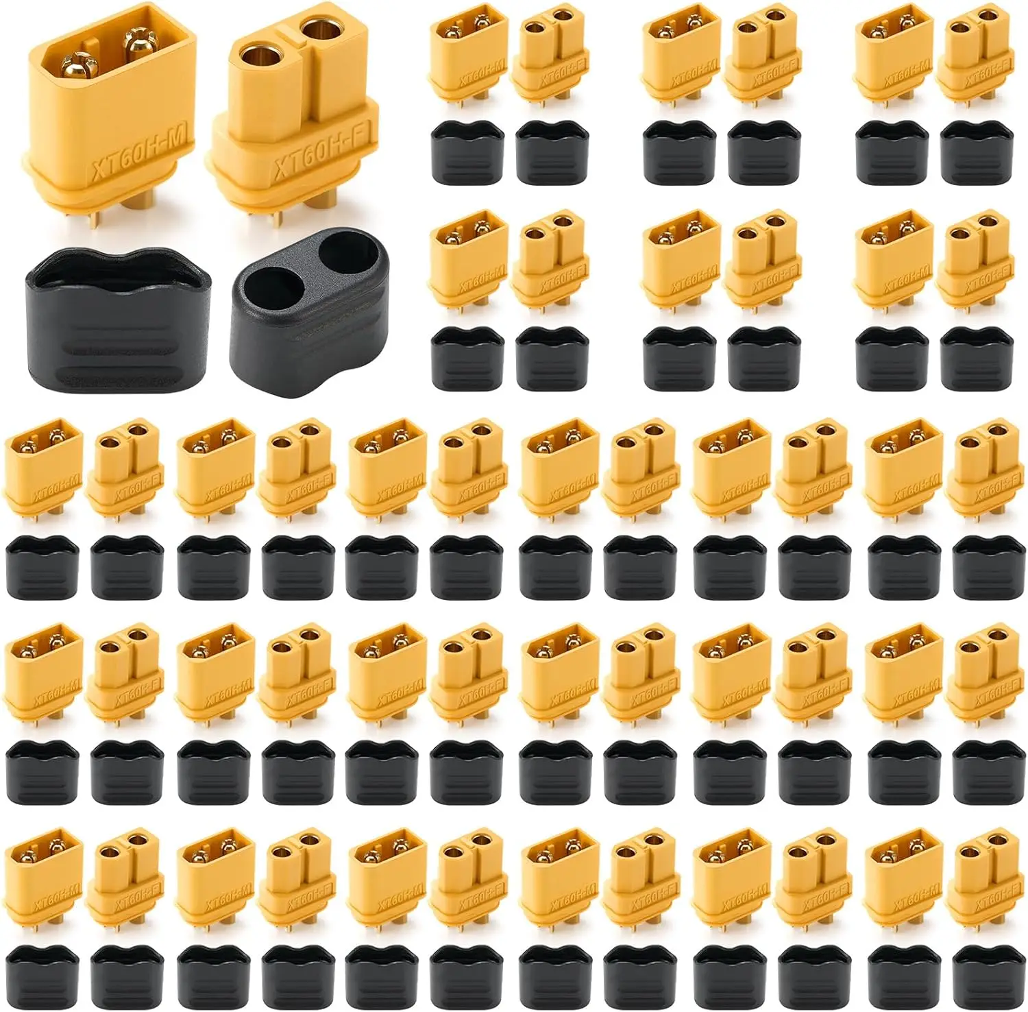 10 쌍 XT60H (XT60 업그레이드) 커넥터, XT60H Male Female Bullet 커넥터 리튬 배터리 RC 비행기 자동차 용 외장 플러그
