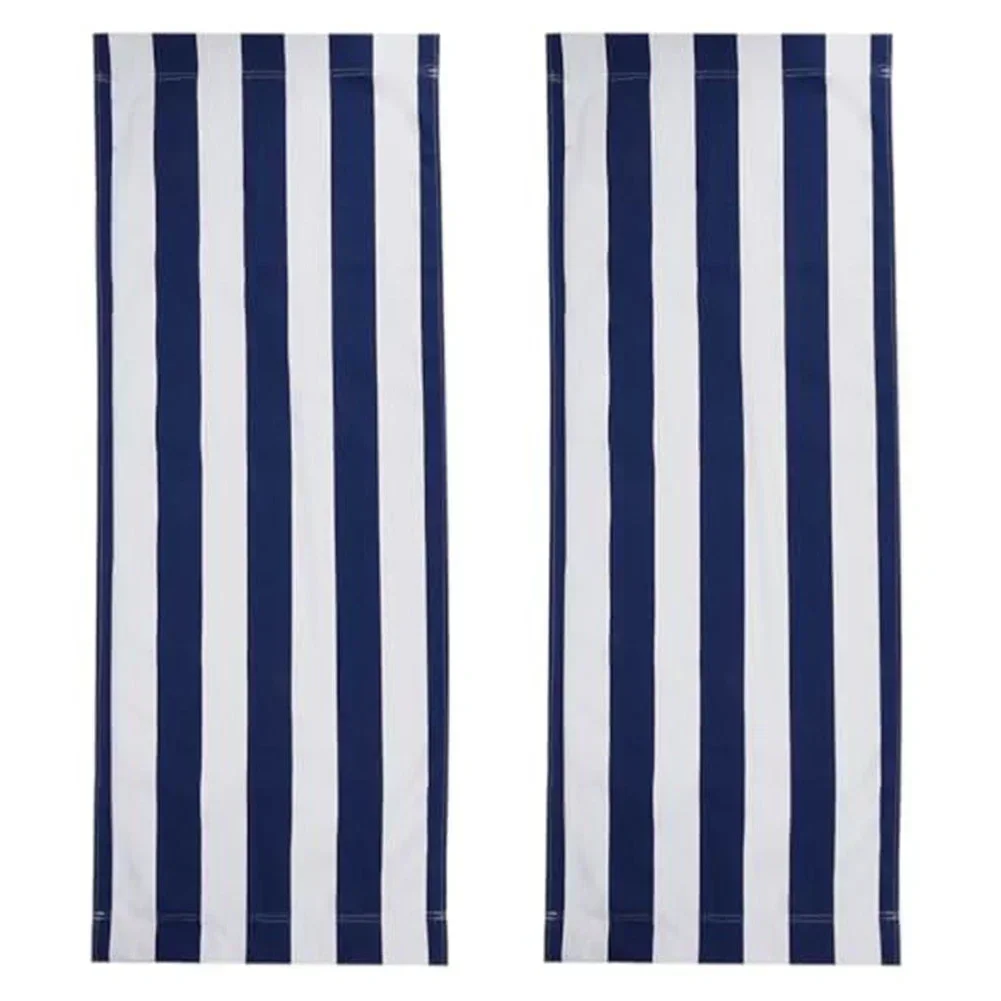 Tela de repuesto para tumbona de playa, tela de poliéster, 120x44 Cm, funda plegable para silla con rayas azules y blancas