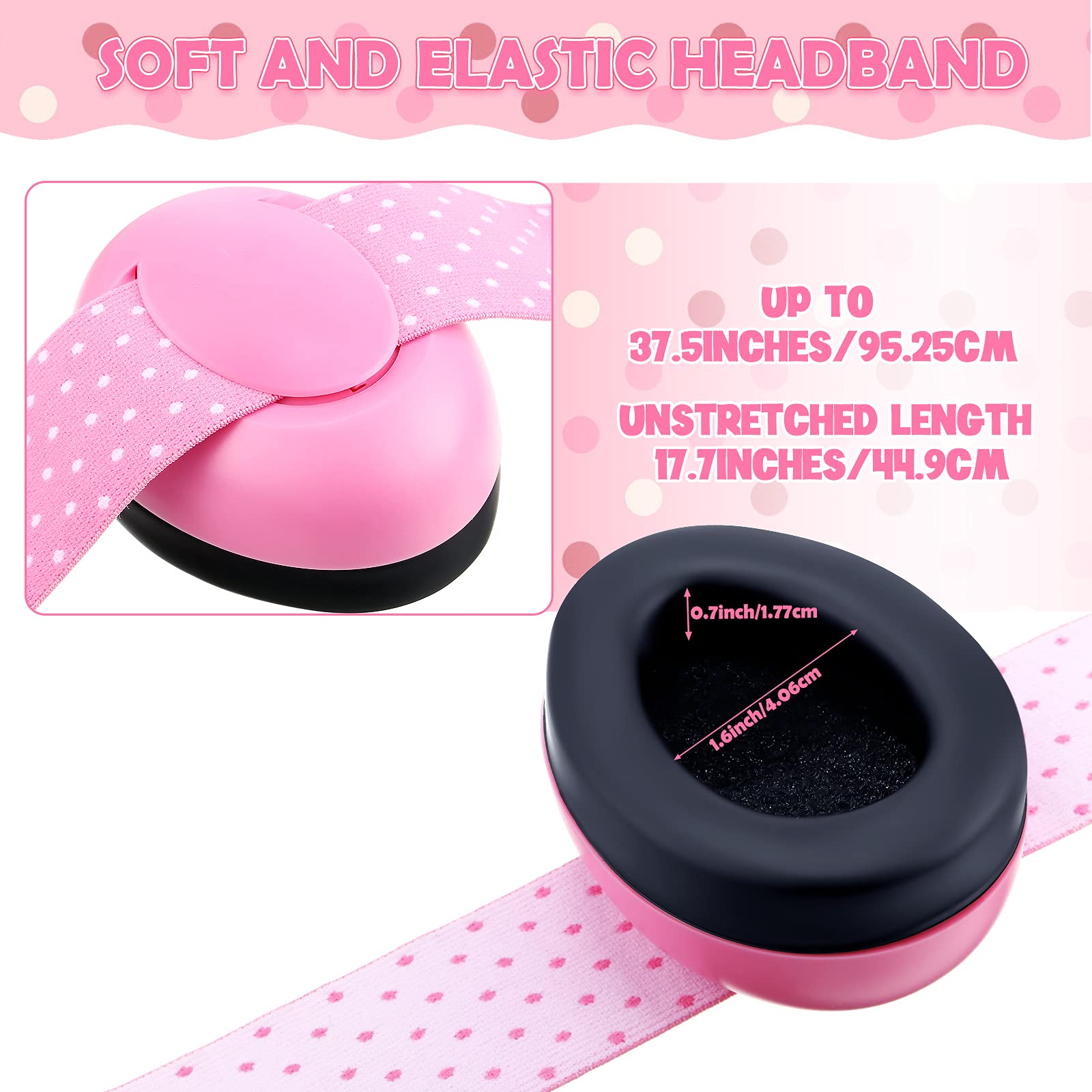 Auriculares con cancelación de ruido para bebé, orejeras con protección para los oídos para bebés con diadema elástica, accesorios de viaje para avión para bebé