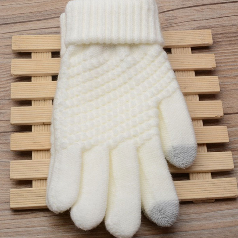 Damen Kaschmir gestrickte Winter handschuhe Frauen Herbst Winter warm dick Touchscreen Skifahren Outdoor-Fahrrad handschuh