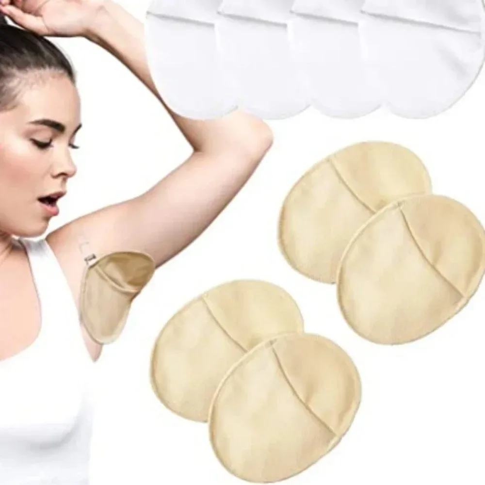 1 par de almohadillas para el sudor de las axilas, ropa reutilizable para vestido, almohadillas absorbentes para el sudor de las axilas, almohadilla desodorante absorbente para la belleza de la mujer