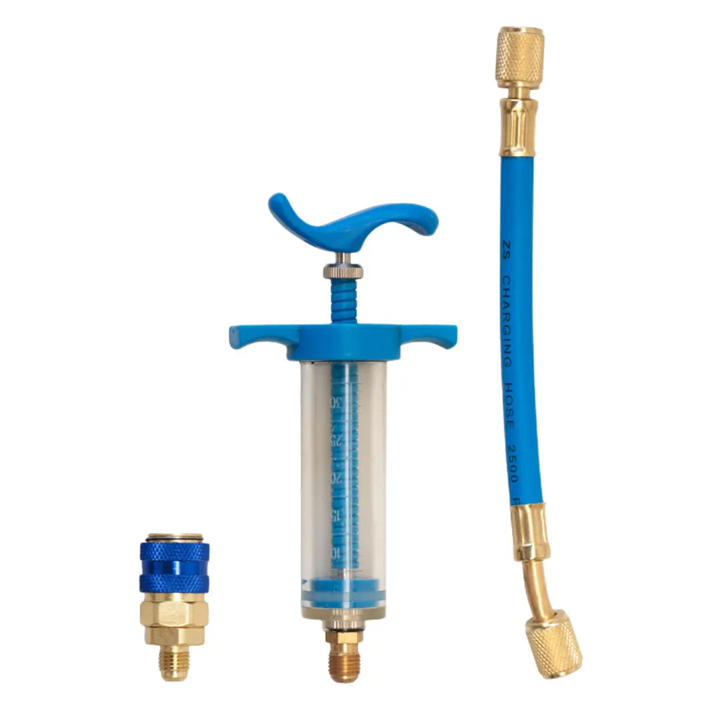 A/C Dye Injector 1Oz Koelmiddel Vloeistof Vulbuis Olieverf Koppeling Adapter voor Auto Reparatie Tools voor voertuig Thuis Airconditioner