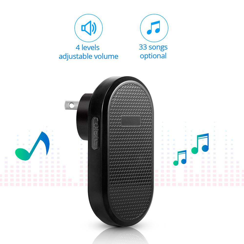 M558 Wireless Smart Doorbell Welcome Home Security Alarm Door Bell with 32 Songs 4 Levels Adjustable Volume Easy Installation