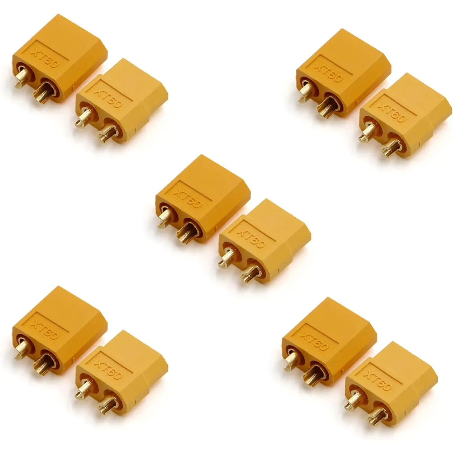 5 คู่ XT60 Connector XT60 ชายหญิง Bullet Connectors ปลั๊กไฟสําหรับ RC LiPo แบตเตอรี่มอเตอร์ XT60 Drone Connectors