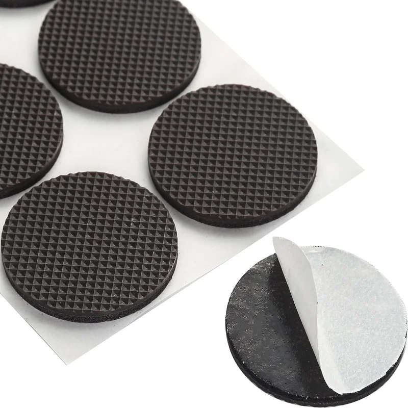 2-48 ชิ้นสีดําขาเก้าอี้เฟอร์นิเจอร์ Anti Slip Mat กันชน Damper Self กาวตารางฟุต Protector Protector แผ่นฮาร์ดแวร์