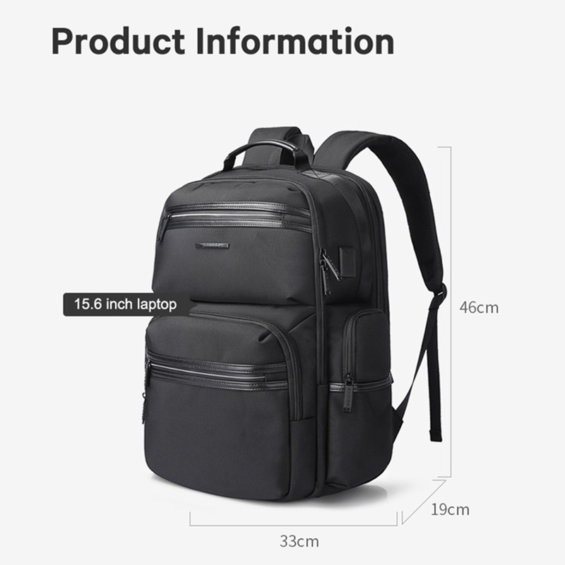 Mochila antirrobo para ordenador portátil BANGE, mochila Oxford antiarrugas de 15,6 ", resistente al agua, con recarga USB, mochila de viaje a la moda para hombre, mochilas