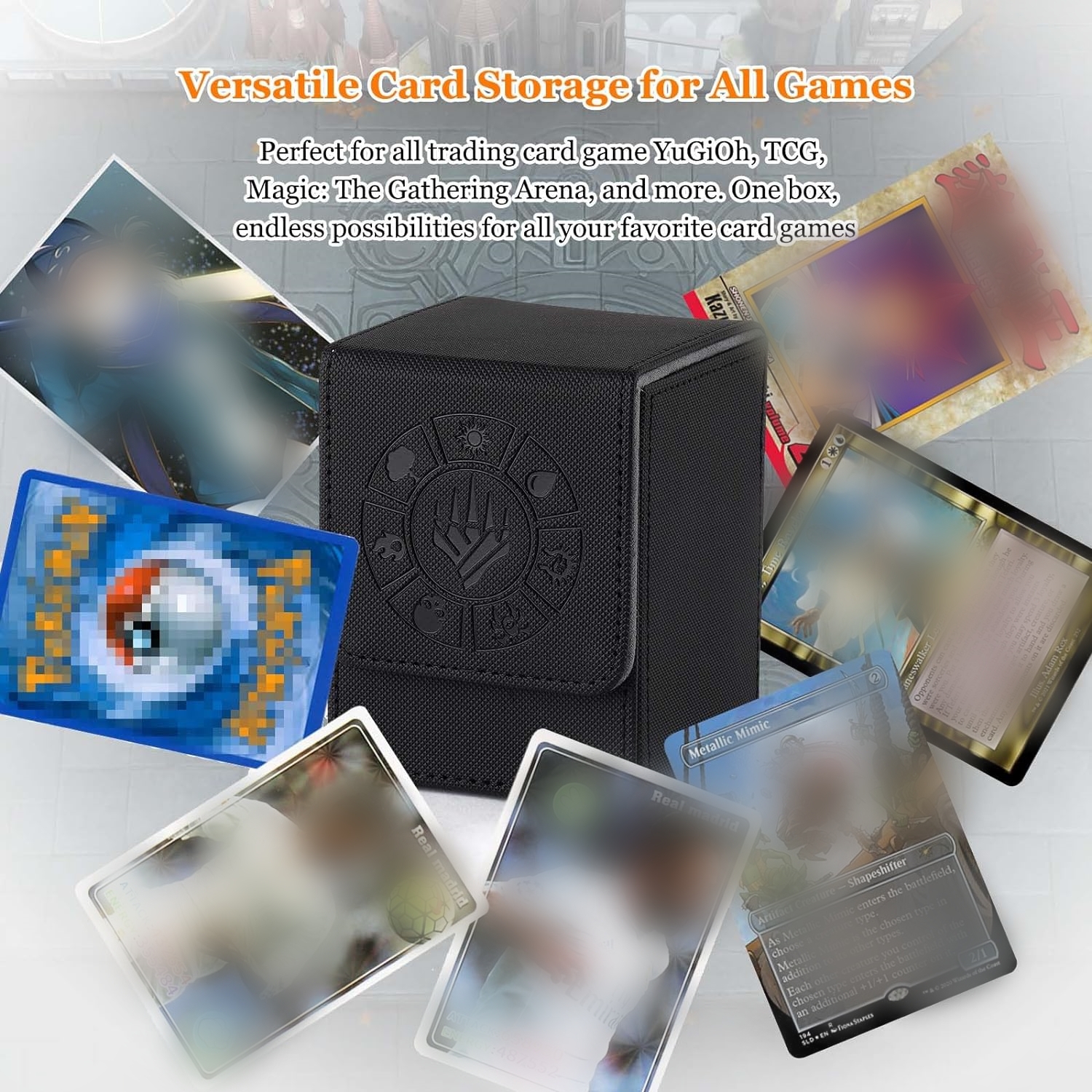 กล่องใส่การ์ด, กล่องเก็บข้อมูล MTG 110 ชิ้นพร้อมปลอกการ์ด 50 ชิ้น, กล่องใส่การ์ดสะสมสําหรับ Magic Commander และอื่นๆ